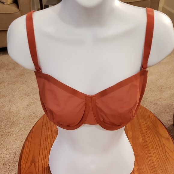 CUUP "Balconette" mesh bra, clay color, size 38E - NEW - Picture 6 of 10